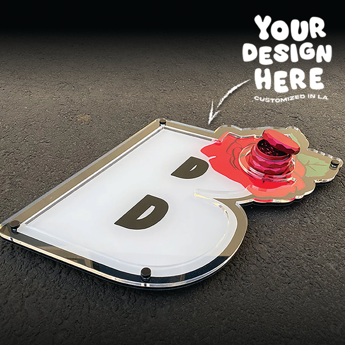 Custom Die Cut Plexi Glass MoodTray - Die Cut Rolling Tray