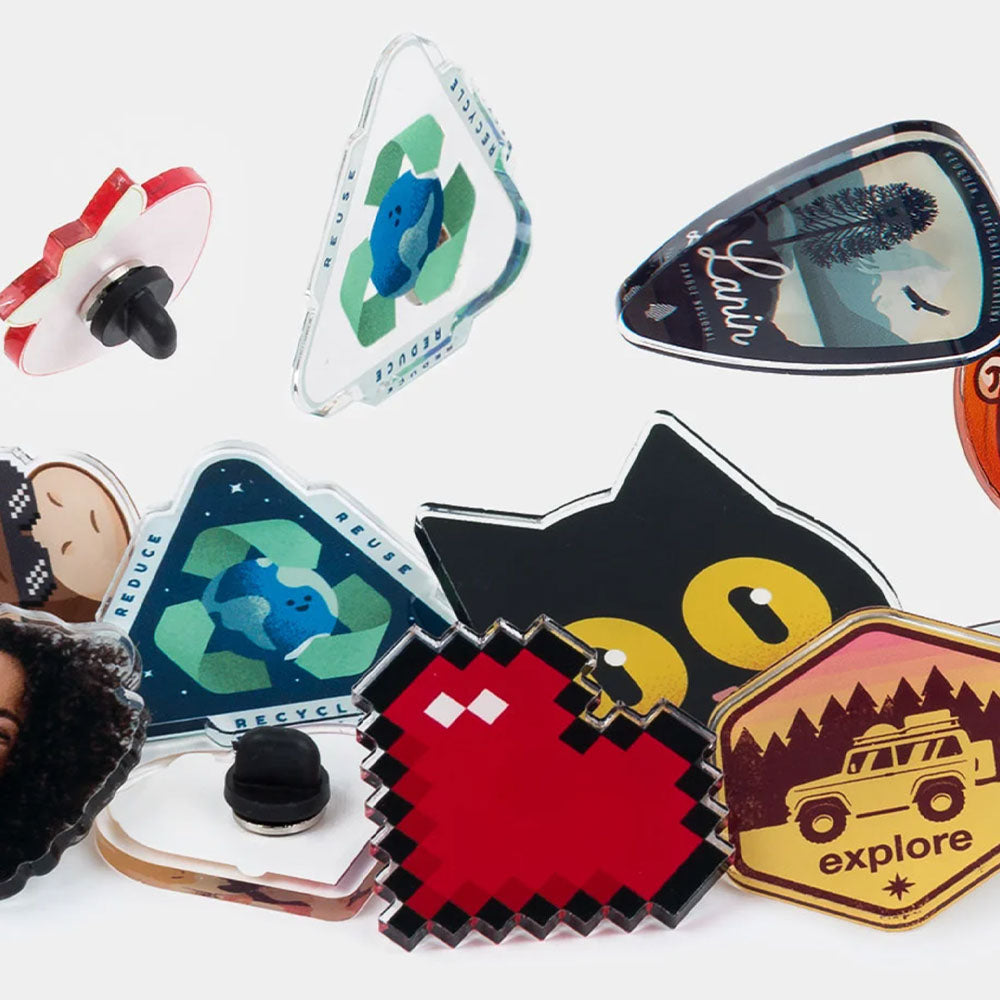 Custom Plexi Glass Pins - Make Your Own Acrylic Pin