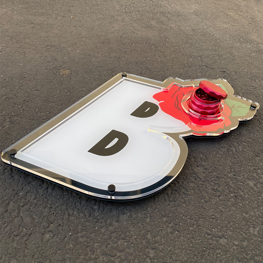 Custom Die Cut Plexi Glass Tray Set with Ash Tray and Jar (BUNDLE)