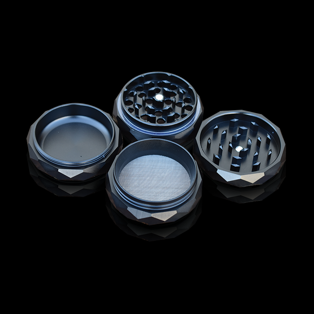 Custom Grinder - Anodized Aluminum Alloy 4 Chamber Custom Etched Grinder Shredder 2.38" x 2"