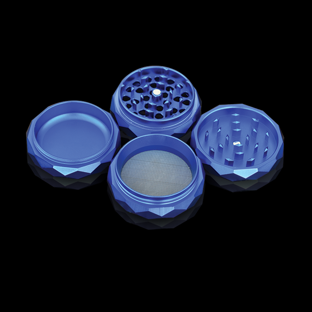 Custom Grinder - Anodized Aluminum Alloy 4 Chamber Custom Etched Grinder Shredder 2.38" x 2"