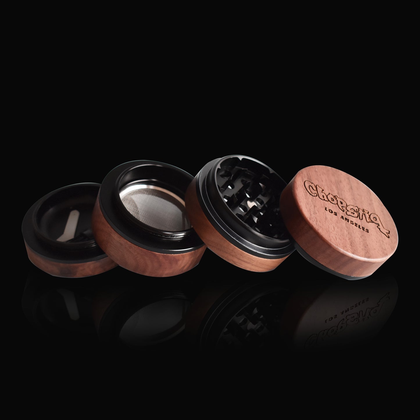MOODTRAYS ™ - Create Your Own Walnut Wood Herb Grinder 2.38" x 2.54"