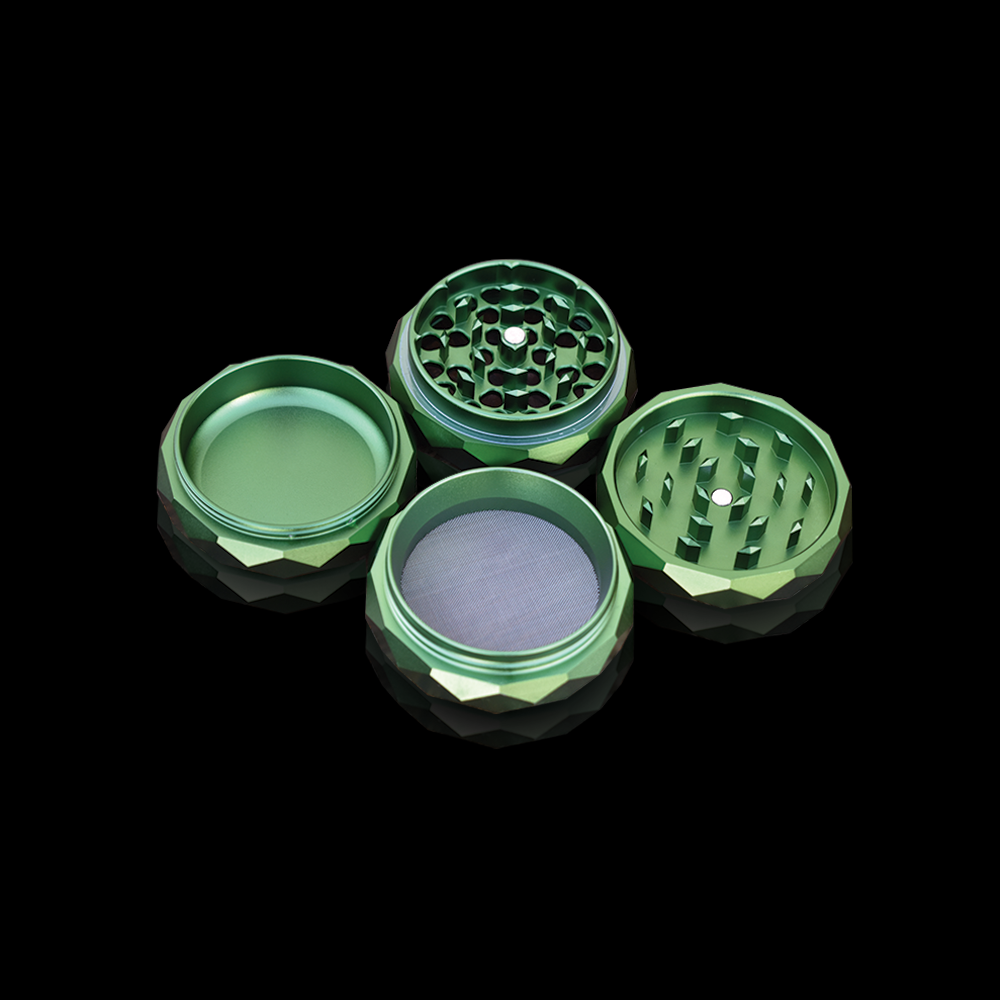 Custom Grinder - Anodized Aluminum Alloy 4 Chamber Custom Etched Grinder Shredder 2.38" x 2"