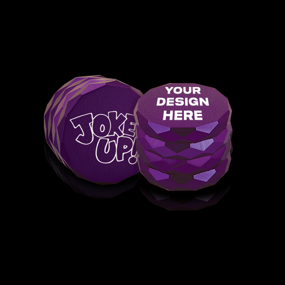 (12 PACK) Custom Grinder 2.38" x 2" - Anodized Aluminum Alloy 4 Chamber Custom Etched Grinder 64mm