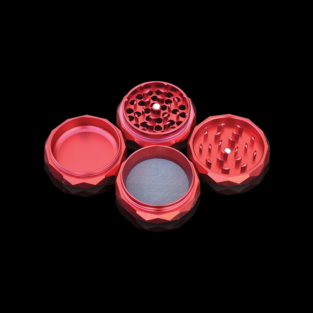 Custom Grinder - Anodized Aluminum Alloy 4 Chamber Custom Etched Grinder Shredder 2.38" x 2"