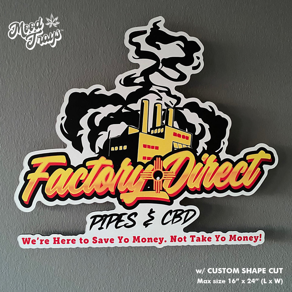 MOODTRAYS ™ Custom Logo Gloss LED Backlit Wall Art Sign 16"x24" or 30"x40" (Gloss Acrylic)