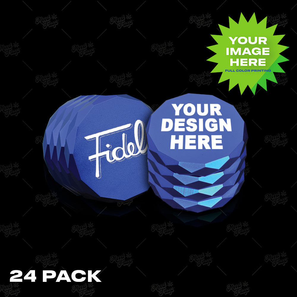 (24 PACK) Custom Etched Metal 4 Chamber Grinder 2.38" x 2"