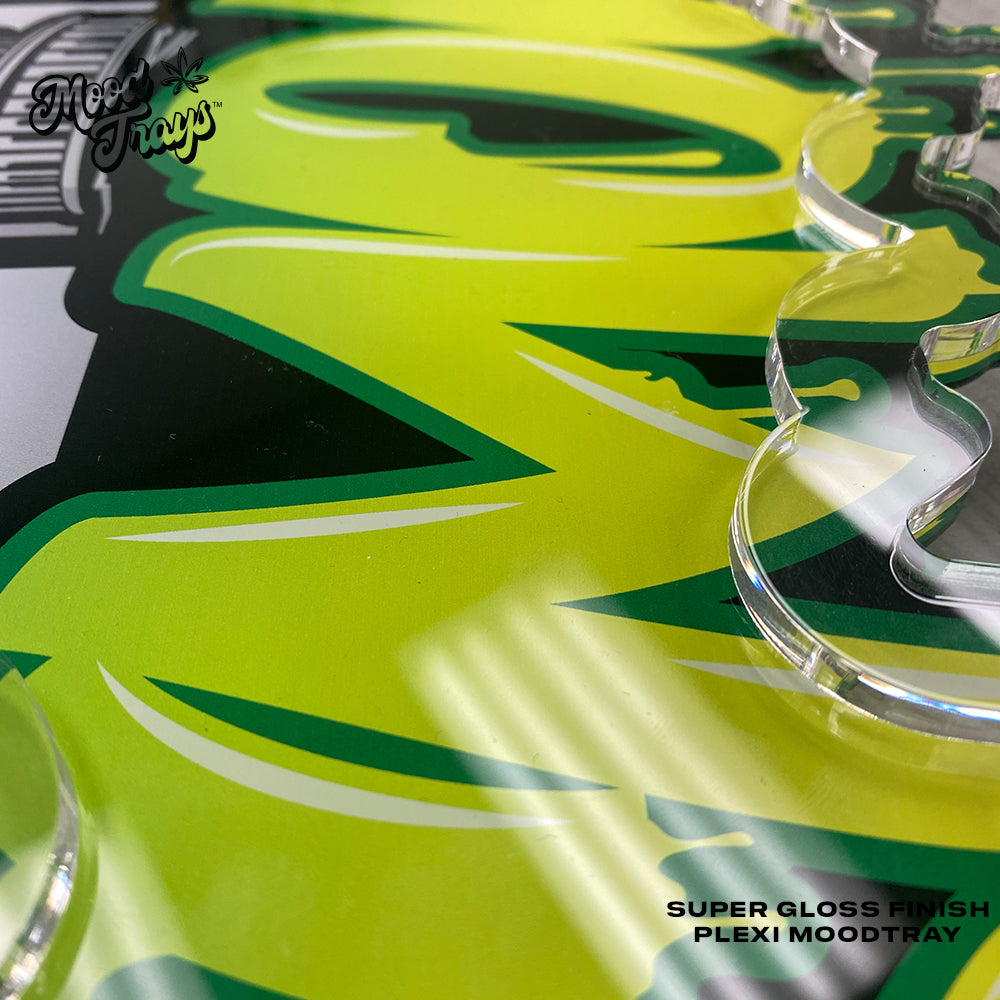 Custom Die Cut Plexi Glass MoodTray - Die Cut Rolling Tray