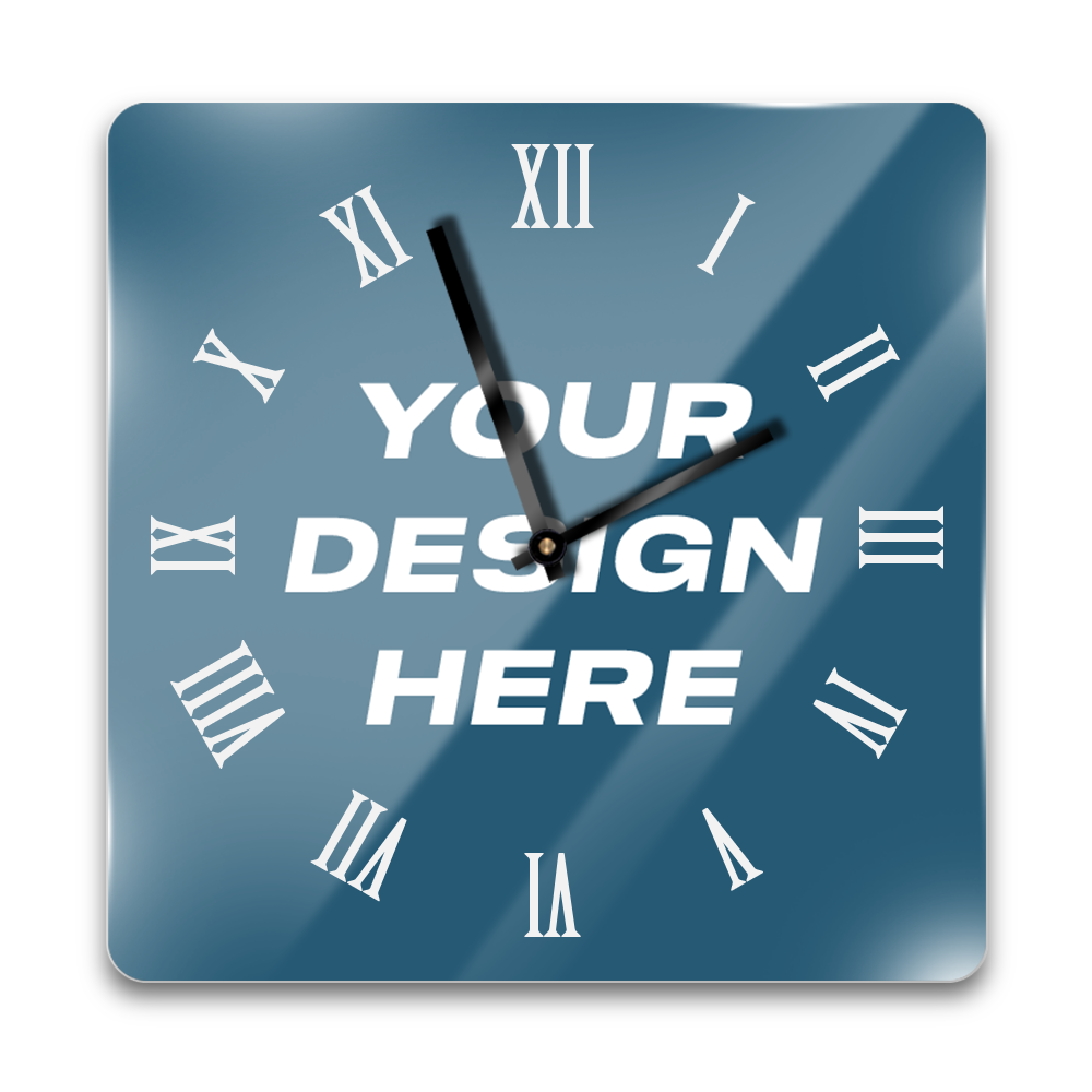 (12 PACK) Custom Plexi Glass Wall Clock