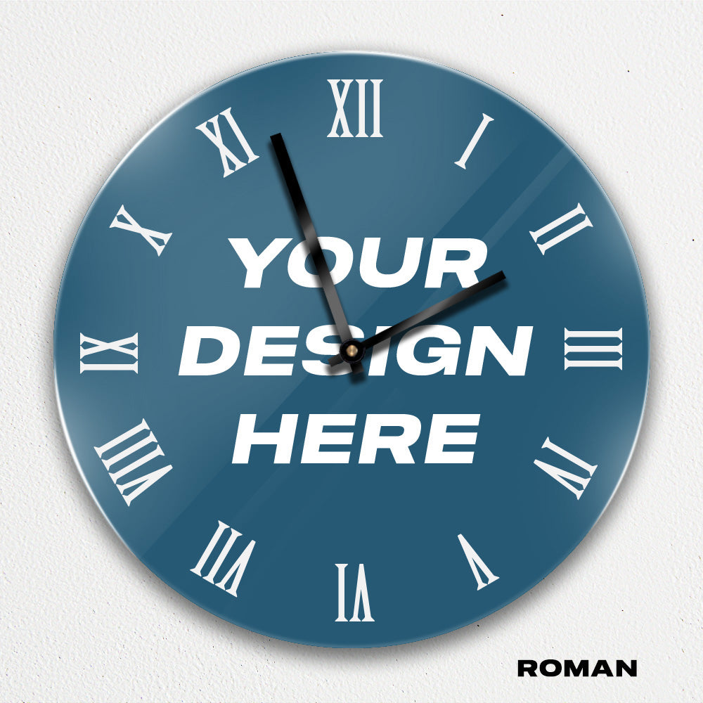 MOODTRAYS ™ Create Your Own Round Wall Clock Art - Custom Round Clock