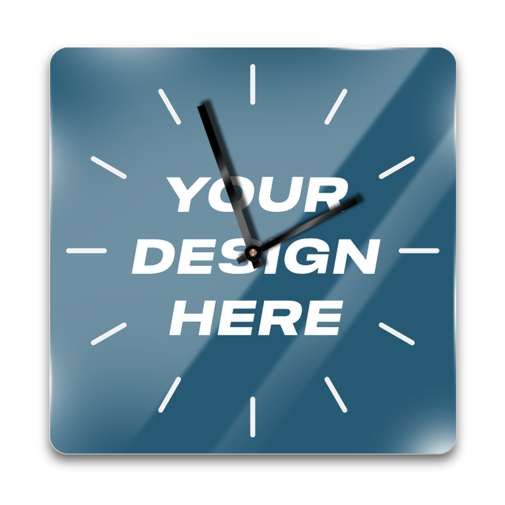 (12 PACK) Custom Plexi Glass Wall Clock