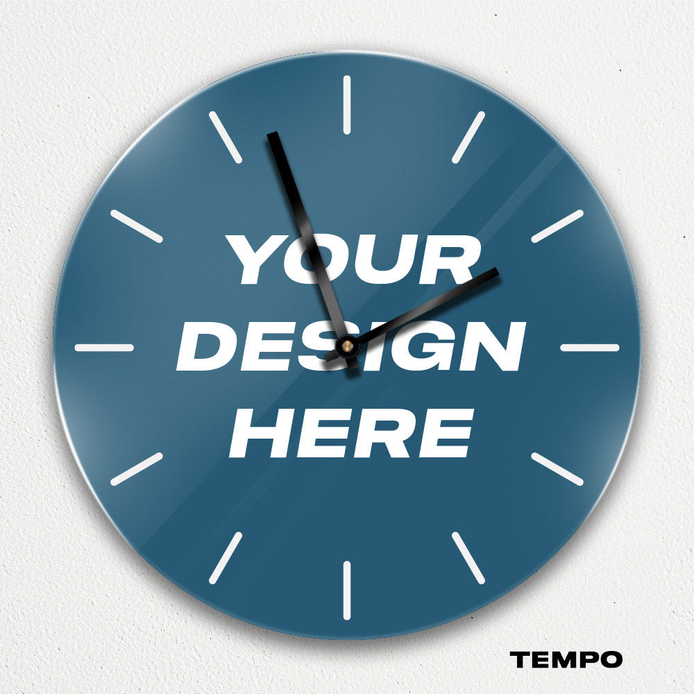 MOODTRAYS ™ Create Your Own Round Wall Clock Art - Custom Round Clock