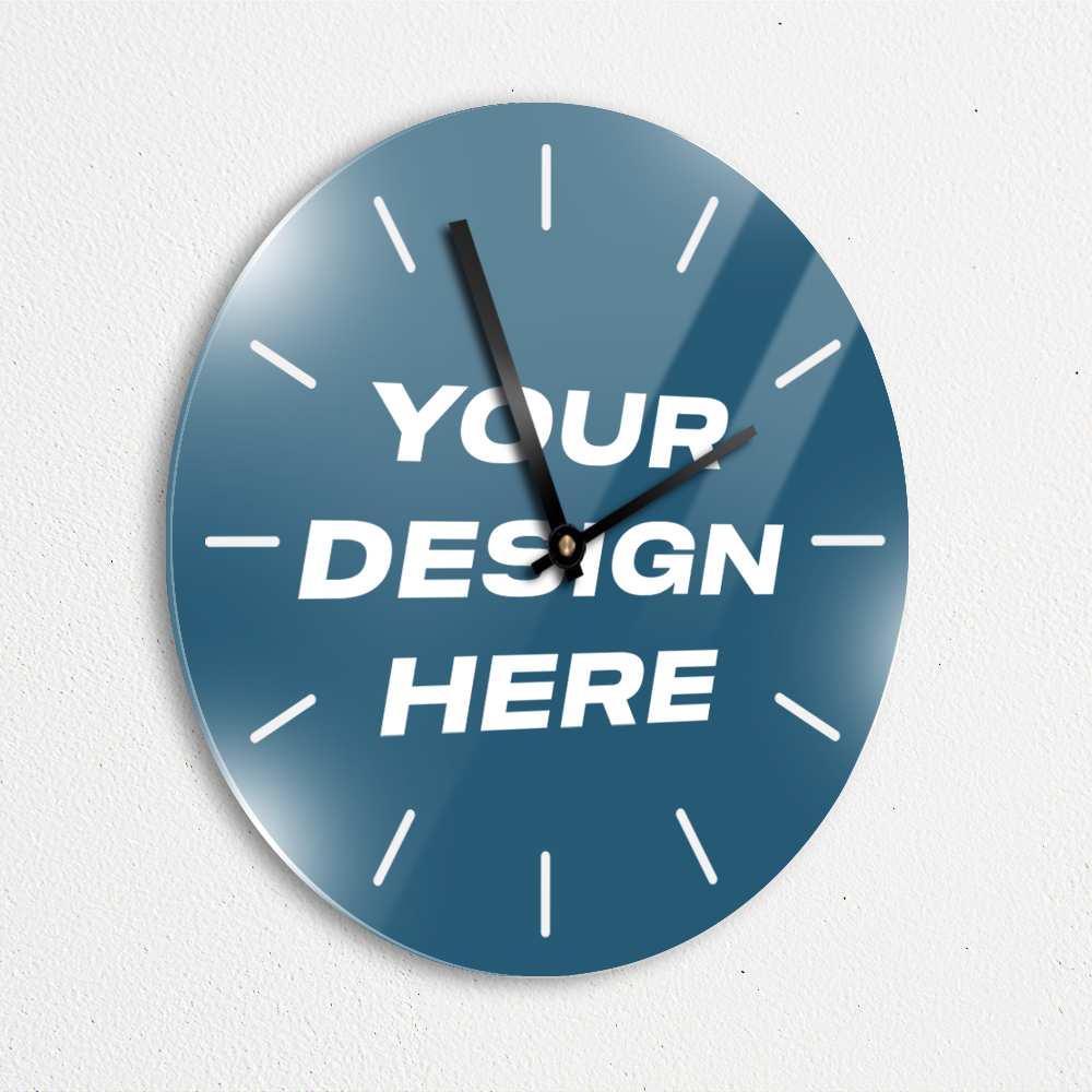 MOODTRAYS ™ Create Your Own Round Wall Clock Art - Custom Round Clock