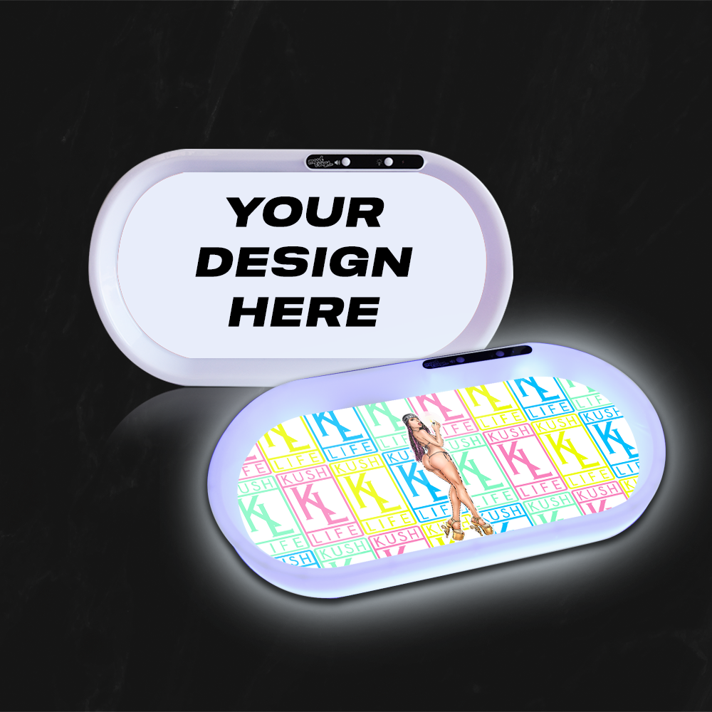 Custom Bluetooth Audio Speaker LED Rolling Tray Create Your Own Glow MoodTrays