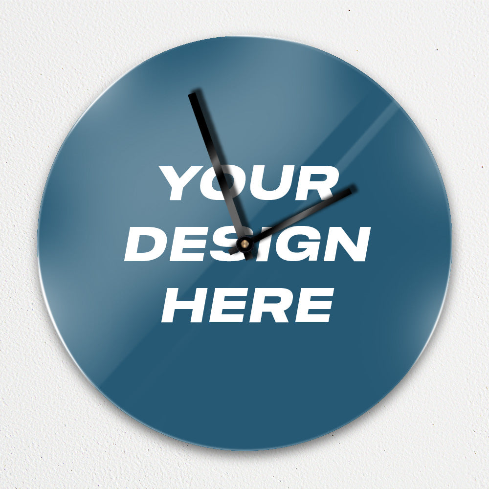 MOODTRAYS ™ Create Your Own Round Wall Clock Art - Custom Round Clock