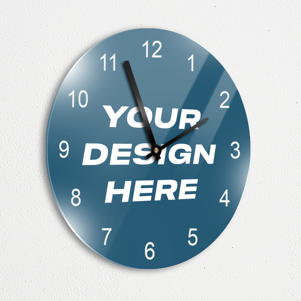 MOODTRAYS ™ Create Your Own Round Wall Clock Art - Custom Round Clock