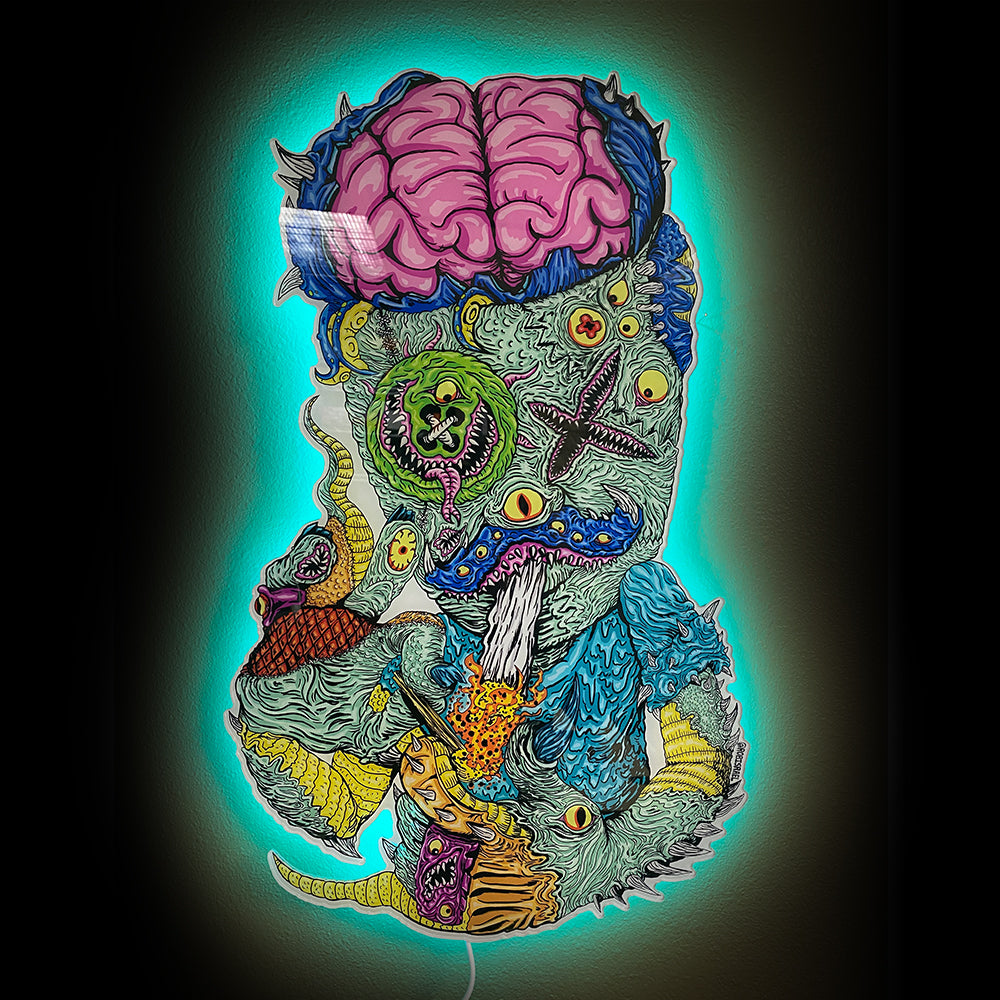 MOODTRAYS ™ Custom Logo Gloss LED Backlit Wall Art Sign 16"x24" or 30"x40" (Gloss Acrylic)