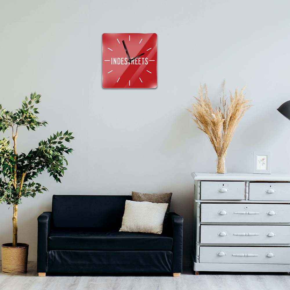 MOODTRAYS ™ Create Your Own Square Wall Clock Art - Custom Square Shaped Clock
