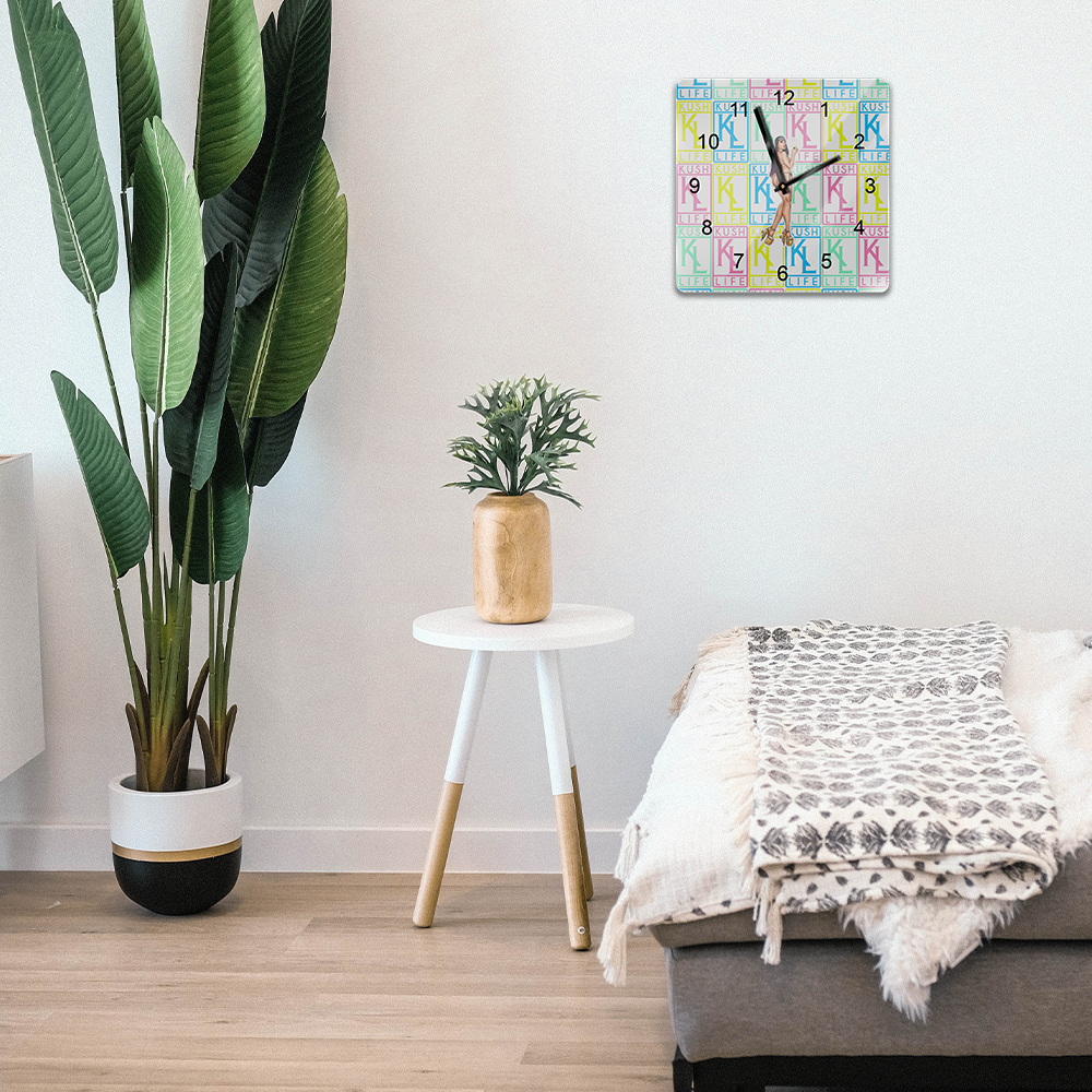 MOODTRAYS ™ Create Your Own Square Wall Clock Art - Custom Square Shaped Clock