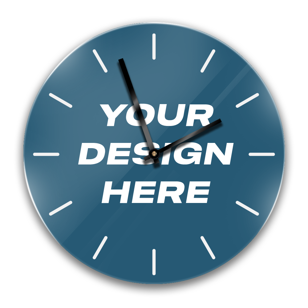 (12 PACK) Custom Plexi Glass Wall Clock