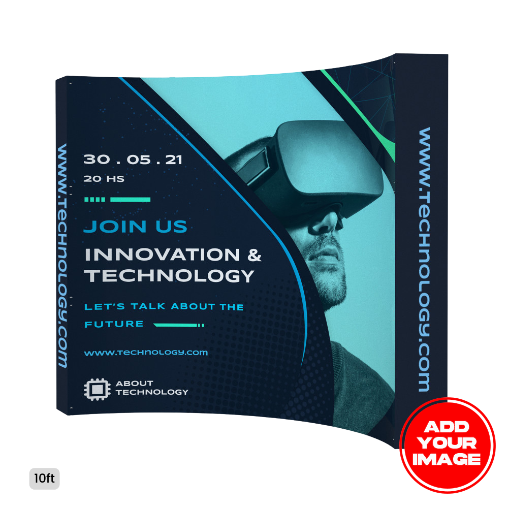 Curved Velcro Fabric Pop Up Display