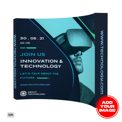 Curved Velcro Fabric Pop Up Display