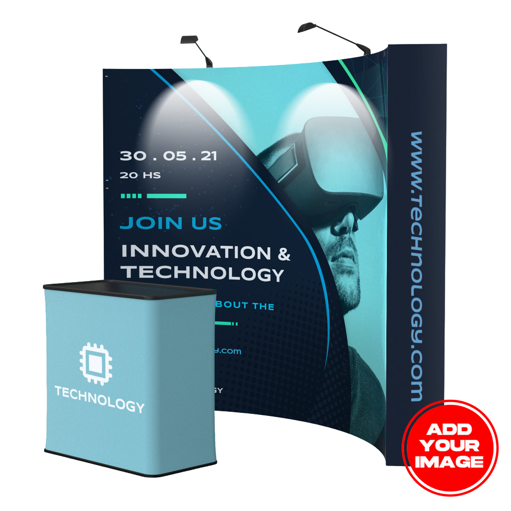 Curved Velcro Fabric Pop Up Display