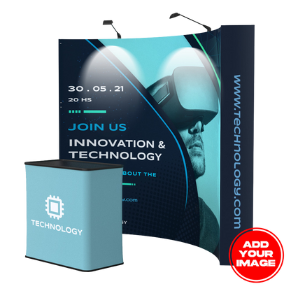 Curved Velcro Fabric Pop Up Display