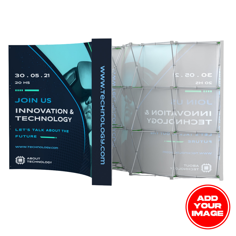 Curved Velcro Fabric Pop Up Display