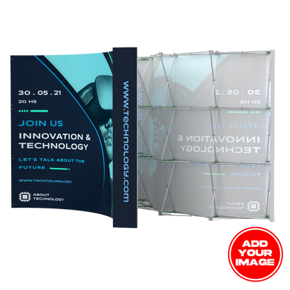 Curved Velcro Fabric Pop Up Display