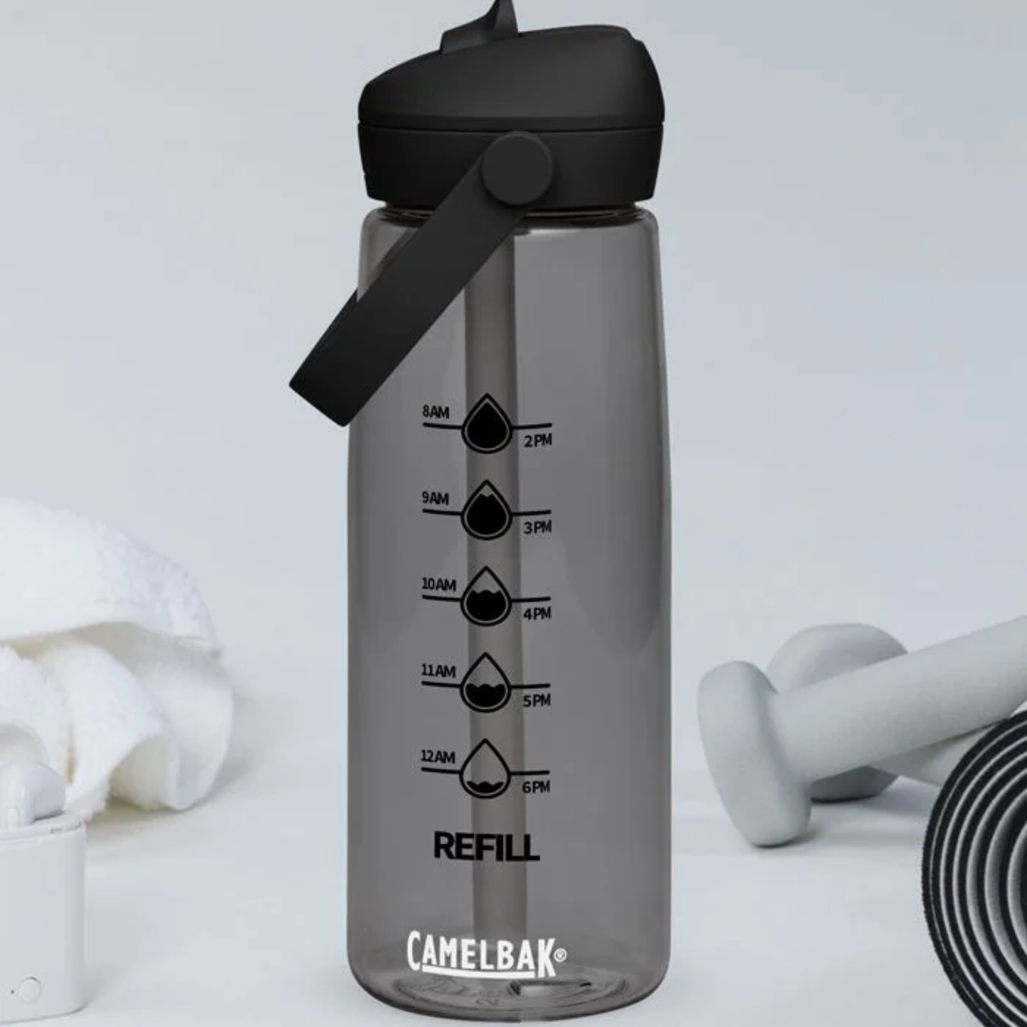 Custom Flip Straw Water Bottle