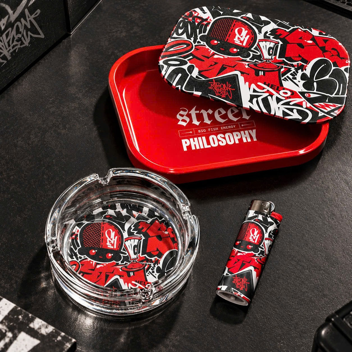 Custom Magnet Lid Rolling Tray Gift Set