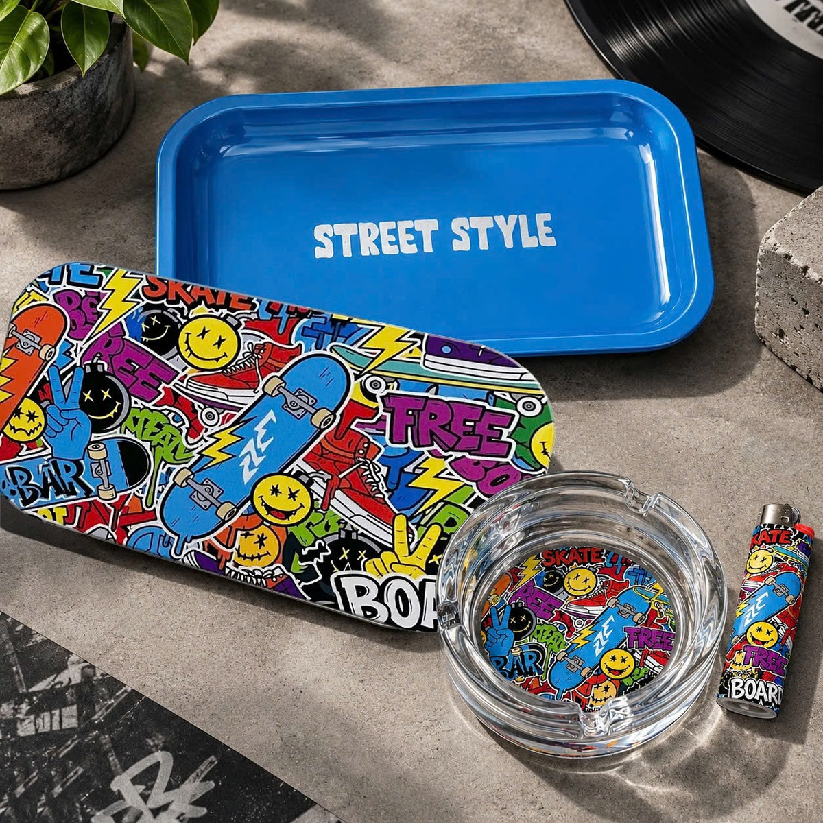 Custom Magnet Lid Rolling Tray Gift Set