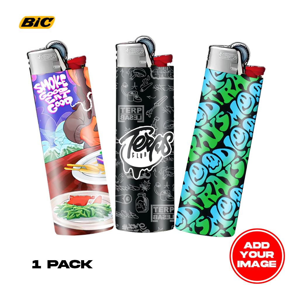 Custom Classic BIC Lighter Vinyl Heat Wrapped