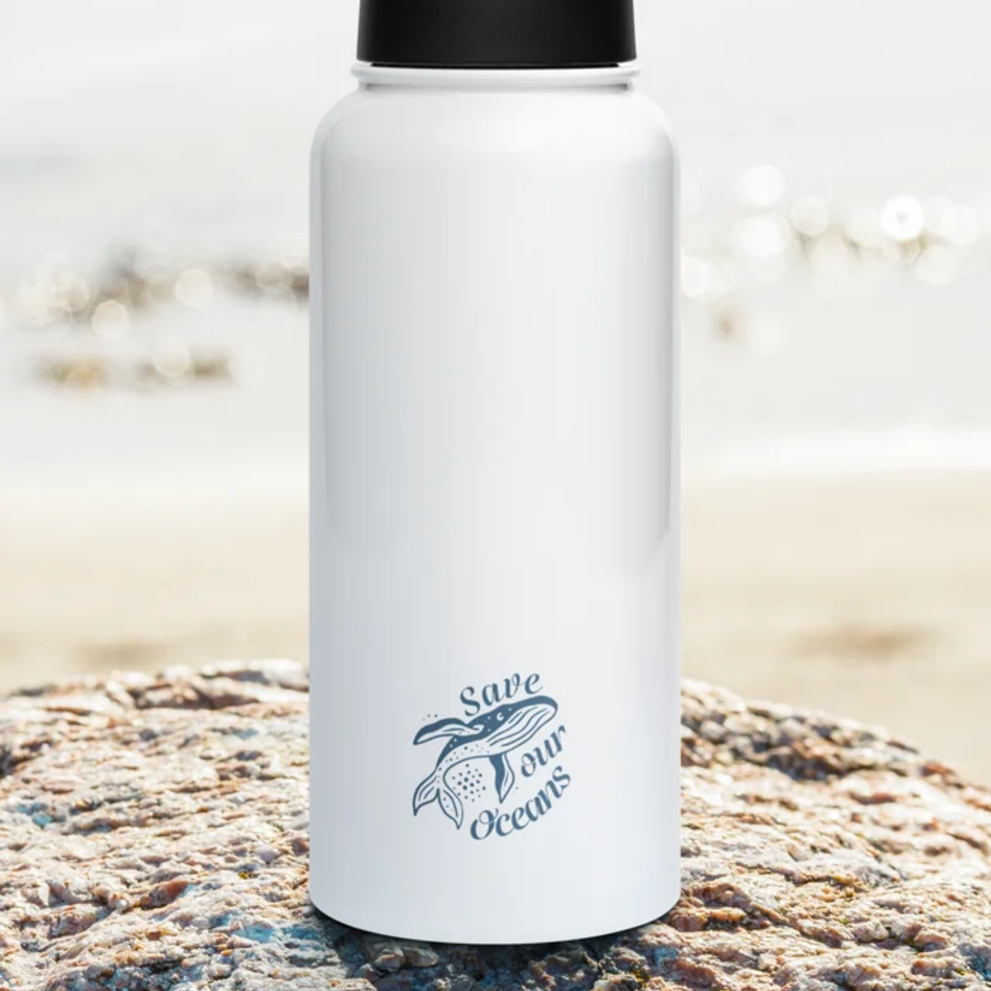 Custom Stainless Steel Water Bottle with a Straw Lid (32 oz)