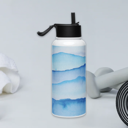 Custom Stainless Steel Water Bottle with a Straw Lid (32 oz)