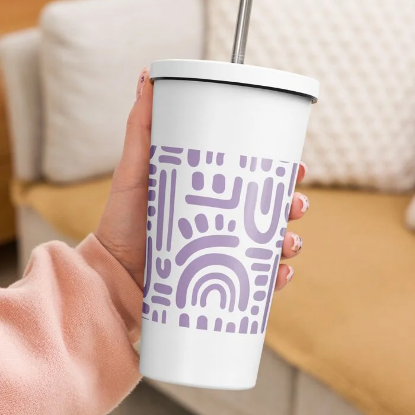 Custom Insulated Tumbler with a Straw (20 oz)