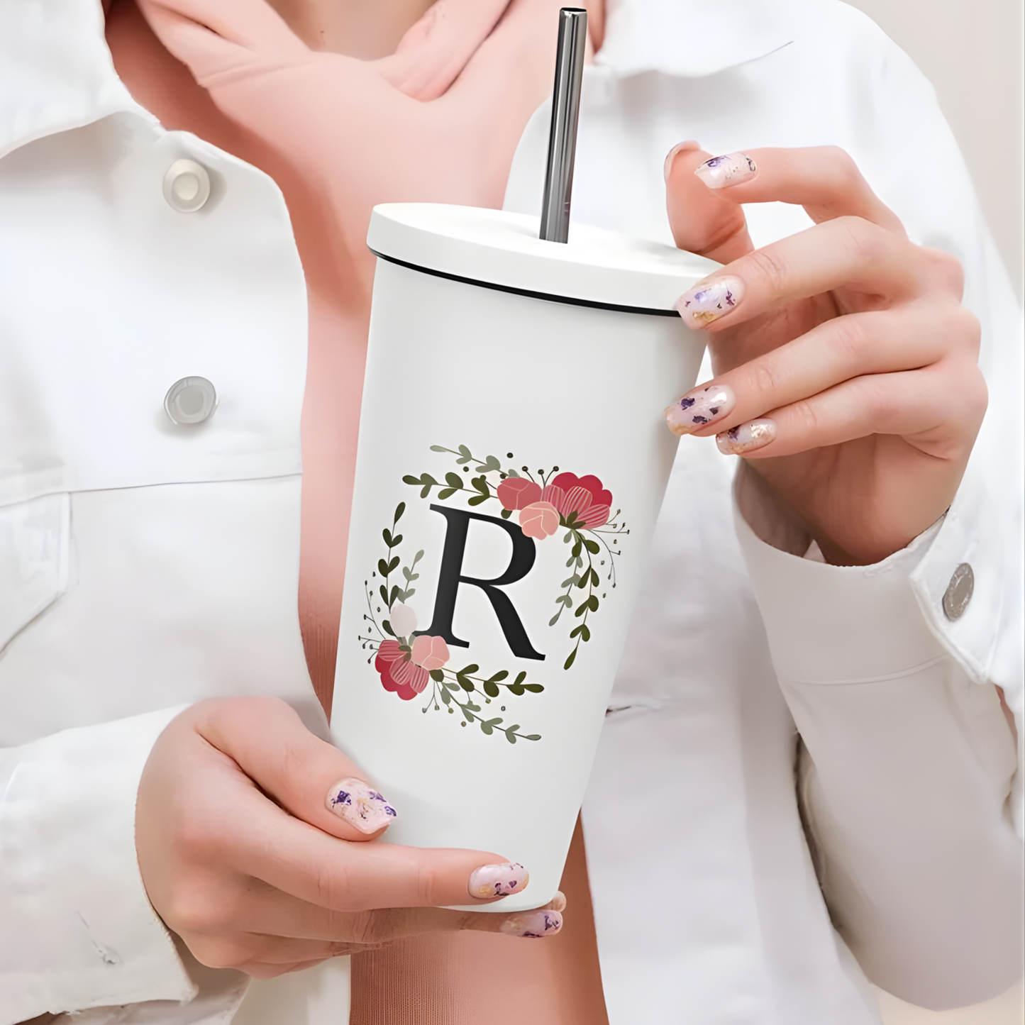 Custom Insulated Tumbler with a Straw (20 oz)