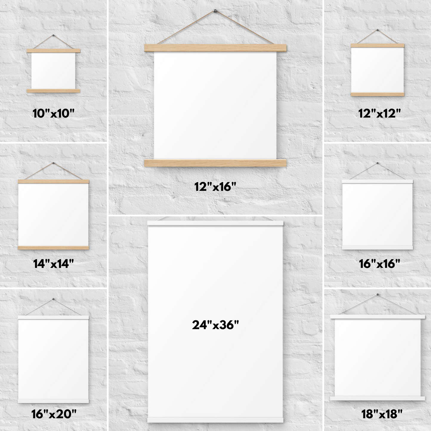 Custom Enhanced Matte Paper Poster With Hanger (in)