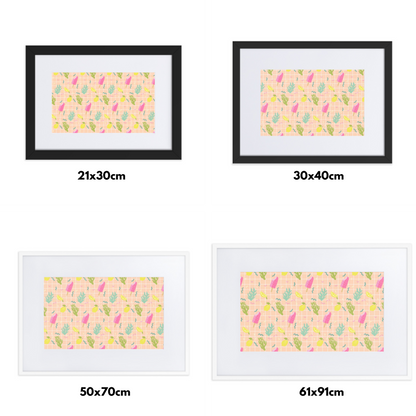 Custom Matte Paper Framed Poster With Mat (cm)