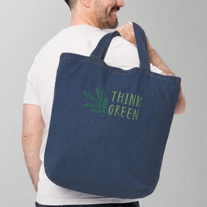 Custom Organic Denim Tote Bag