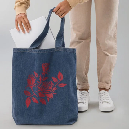 Custom Organic Denim Tote Bag
