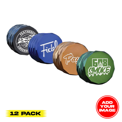 (12 PACK) Custom Grinder 2.38" x 2" - Anodized Aluminum Alloy 4 Chamber Custom Etched Grinder 64mm
