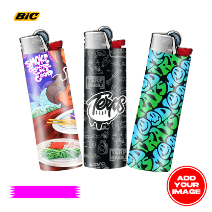 Custom Classic BIC Lighter Vinyl Heat Wrapped - Matte Finish (All Bundles)