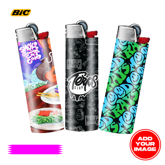 Custom Classic BIC Lighter Vinyl Heat Wrapped - Matte Finish (All Bundles)