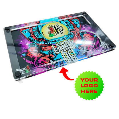 Custom Plexi Glass Tray Set with Ash Tray and Jar (BUNDLE)