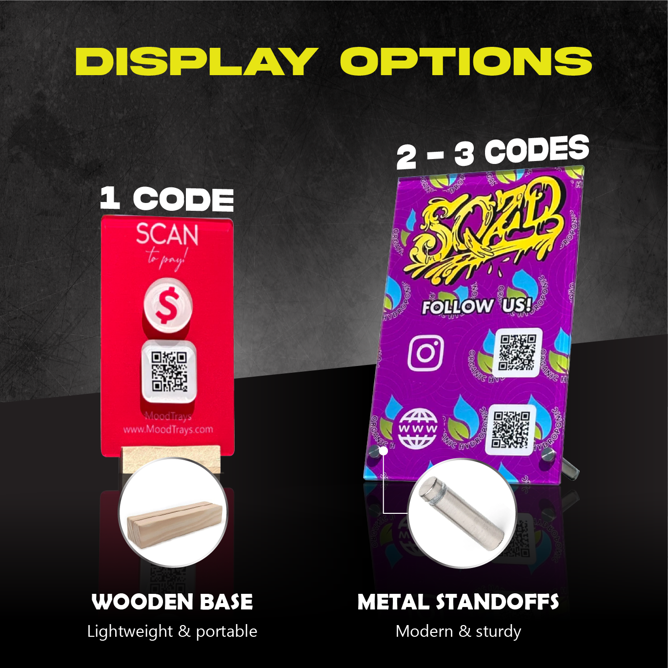 Custom Acrylic QR Code Sign – MoodTrays