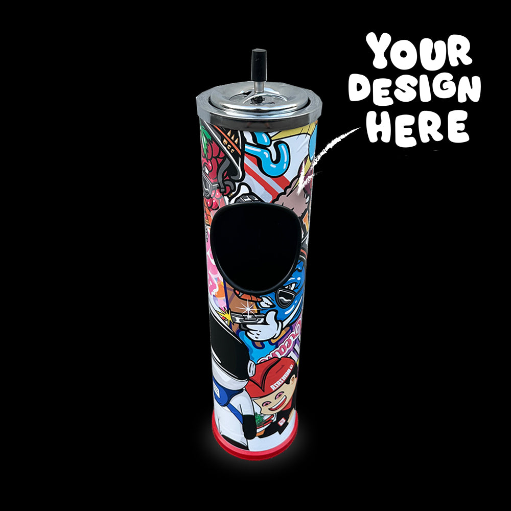 Custom Ashtray Stand Floor Standing Ash Tray with Trash Can MoodTrays