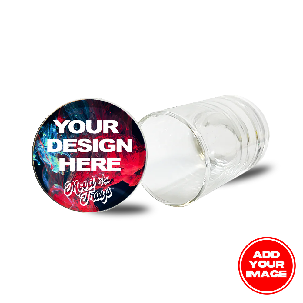 Custom 3oz  Glass Jar with Rubber Seal Lid 3.2" x 1.8"