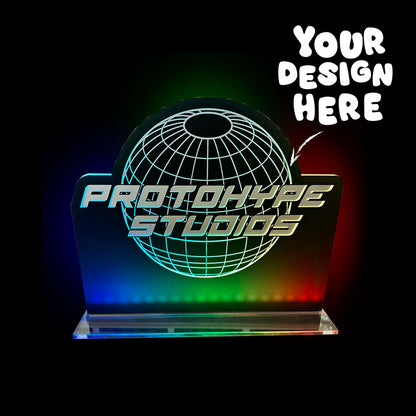 Custom Die Cut Plexiglass Table Counter Sign